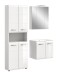 Badezimmer-Set >Ice< in Weiß / Weiß Hochglanz - 135x185x46cm (BxHxT)