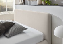 Polsterbett >Mattis< Liegefläche 120x200cm, Nordic Ivory, Stellmaß: 141x105x218cm (BxHxT)