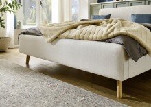 Polsterbett >Mattis< Liegefläche 180x200cm, Nordic Ivory, Stellmaß: 201x105x218cm (BxHxT)