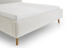 Polsterbett >Mattis< Liegefläche 180x200cm, Nordic Ivory, Stellmaß: 201x105x218cm (BxHxT)