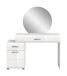 Schminktisch >Ice< in Weiß / Weiß Hochglanz - 120x138x47cm (BxHxT)