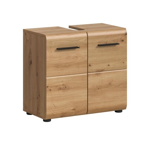 Waschbeckenunterschrank >Ice< in artisan oak - 60x54x30cm (BxHxT)