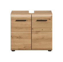 Waschbeckenunterschrank >Ice< in artisan oak - 60x54x30cm (BxHxT)