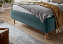 Polsterbett >Mattis< Liegefläche 120x200cm, Eisblau, Stellmaß: 141x105x218cm (BxHxT)