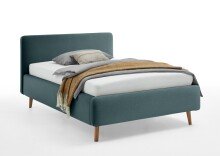 Polsterbett >Mattis< Liegefläche 120x200cm, Eisblau, Stellmaß: 141x105x218cm (BxHxT)