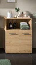 Hochschrank >Ice< in artisan oak - 60x80x30cm (BxHxT)