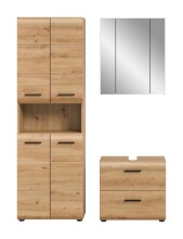 Badezimmer-Set >Ice< in artisan oak - 135x185x30cm (BxHxT)