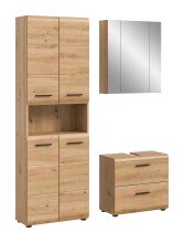 Badezimmer-Set >Ice< in artisan oak - 135x185x30cm...