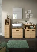 Badezimmer-Set >Ice< in artisan oak - 180x185x30cm...