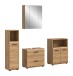 Badezimmer-Set >Ice< in artisan oak - 180x185x30cm (BxHxT)