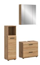 Badezimmer-Set >Ice< in artisan oak - 105x185x30cm...