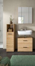 Badezimmer-Set >Ice< in artisan oak - 105x185x30cm...