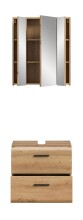 Badezimmer-Set >Ice< in artisan oak - 60x185x30cm (BxHxT)