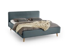 Polsterbett >Mattis< Liegefläche 180x200cm, eisblau, Stellmaß: 201x105x218cm (BxHxT)