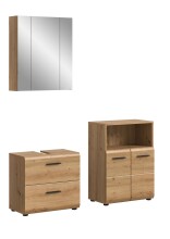 Badezimmer-Set >Ice< in artisan oak - 135x185x30cm (BxHxT)