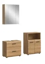 Badezimmer-Set >Ice< in artisan oak - 135x185x30cm...
