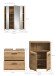 Badezimmer-Set >Ice< in artisan oak - 135x185x30cm (BxHxT)