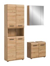 Badezimmer-Set >Ice< in artisan oak - 135x185x30cm...