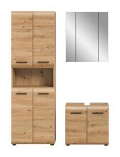 Badezimmer-Set >Ice< in artisan oak - 135x185x30cm (BxHxT)