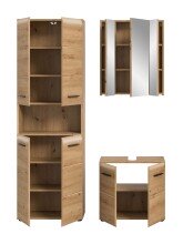 Badezimmer-Set >Ice< in artisan oak - 135x185x30cm (BxHxT)