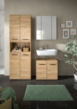 Badezimmer-Set >Ice< in artisan oak - 135x185x30cm...
