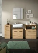 Badezimmer-Set >Ice< in artisan oak - 180x185x30cm...
