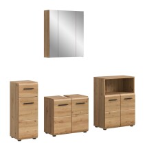 Badezimmer-Set >Ice< in artisan oak - 180x185x30cm (BxHxT)