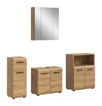 Badezimmer-Set >Ice< in artisan oak - 180x185x30cm...