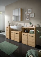 Badezimmer-Set >Ice< in artisan oak - 180x185x30cm (BxHxT)