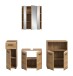 Badezimmer-Set >Ice< in artisan oak - 180x185x30cm (BxHxT)