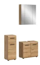 Badezimmer-Set >Ice< in artisan oak - 105x185x30cm...