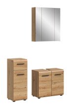 Badezimmer-Set >Ice< in artisan oak - 105x185x30cm...