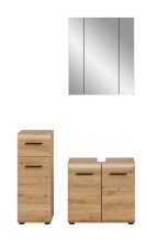 Badezimmer-Set >Ice< in artisan oak - 105x185x30cm (BxHxT)
