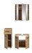 Badezimmer-Set >Ice< in artisan oak - 105x185x30cm (BxHxT)