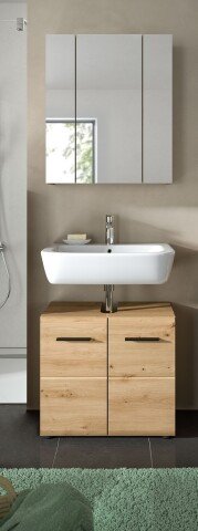 Badezimmer-Set >Ice< in artisan oak - 60x185x30cm (BxHxT)