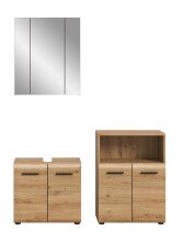 Badezimmer-Set >Ice< in artisan oak - 135x185x30cm (BxHxT)