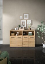 Badezimmer-Set >Ice< in artisan oak - 120x80x30cm...