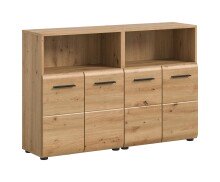Badezimmer-Set >Ice< in artisan oak - 120x80x30cm...