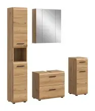 Badezimmer-Set >Ice< in artisan oak - 150x185x30cm...