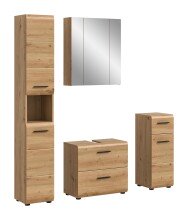 Badezimmer-Set >Ice< in artisan oak - 150x185x30cm...
