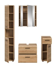 Badezimmer-Set >Ice< in artisan oak - 150x185x30cm (BxHxT)