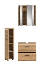 Badezimmer-Set >Ice< in artisan oak - 105x185x30cm (BxHxT)