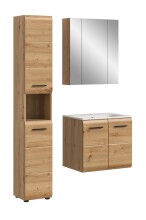 Badezimmer-Set >Ice< in artisan oak - 105x185x46cm (BxHxT)