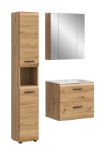 Badezimmer-Set >Ice< in artisan oak - 105x185x46cm (BxHxT)