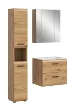 Badezimmer-Set >Ice< in artisan oak - 105x185x46cm...
