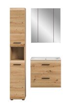 Badezimmer-Set >Ice< in artisan oak - 105x185x46cm (BxHxT)