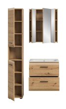 Badezimmer-Set >Ice< in artisan oak - 105x185x46cm (BxHxT)