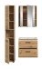 Badezimmer-Set >Ice< in artisan oak - 105x185x46cm (BxHxT)