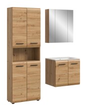 Badezimmer-Set >Ice< in artisan oak - 135x185x46cm...