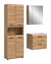 Badezimmer-Set >Ice< in artisan oak - 135x185x46cm...